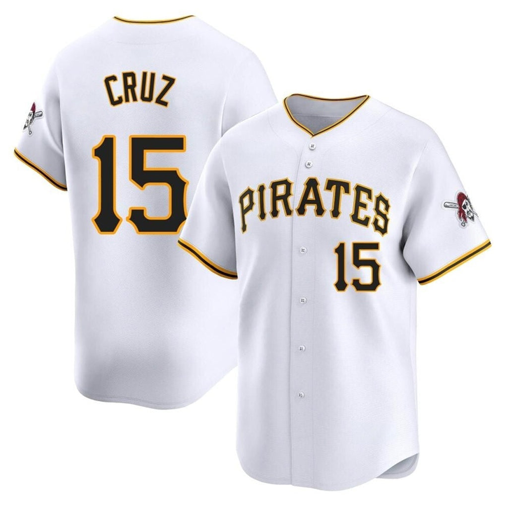 Broks P.Pirates #15 Oneil Cruz Player White Home Limited Stitched Jerseys