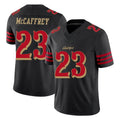 Broks SF.49ers #23 Christian McCaffrey Player Black Limited Rivalries Collection Home Game Stitched Jerseys