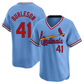 Broks St. Louis Cardinals #41 Alec Burlesona Player Light Blue City Connect Home T-shirt Stitched Jerseys