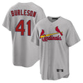 Broks St. Louis Cardinals #41 Alec Burlesona Player Gray Home Game Stitched Jerseys