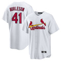 Broks St. Louis Cardinals #41 Alec Burlesona Player White Home Game Stitched Jerseys