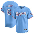 Broks T.Rangers #6 Josh Jung Player Light Blue Limited Home Stitched Jerseys