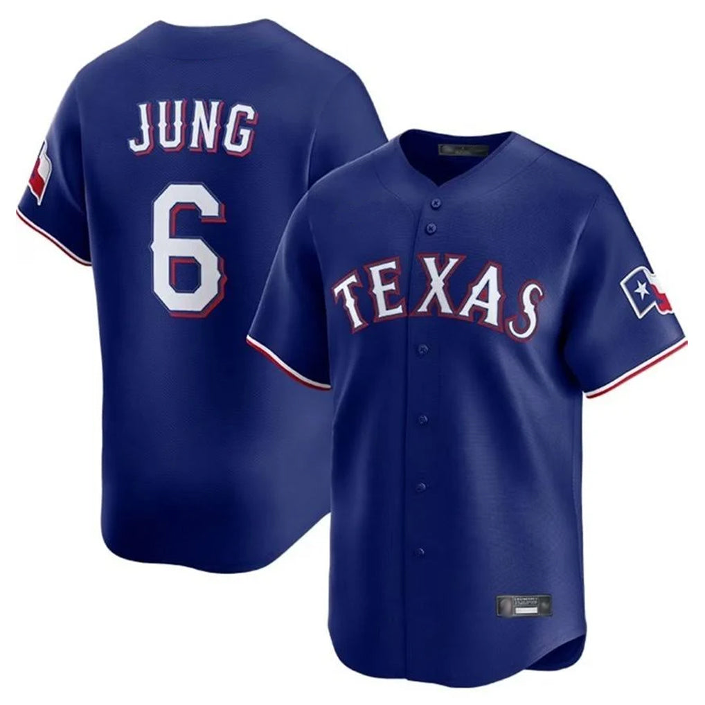 Broks T.Rangers #6 Josh Jung Player Royal Home Limited Stitched Jerseys